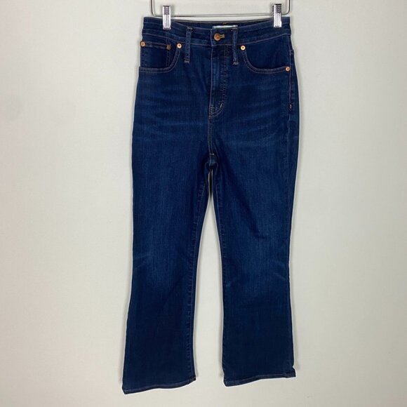 Madewell Jeans Curvy Cali Demi Boot Cut Womens 26 Dark Wash High Rise - Picture 1 of 8